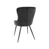 az étkezőszék LOTUS VELVET háttámlája, fekete kivitelben