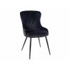 modern étkezőszék LOTUS VELVET, fekete kivitelben