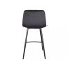 a bárszék hátoldala MILA H-2 VELVET, fekete megjelenésben