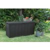 Műanyag tárolódoboz WOODSHERantracite 270L térfogatban műanyagból
