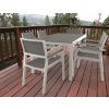 MORNY kerti asztal szürke fehér