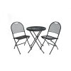 Összecsukható fém kerti asztal ZWMT-60F dróttal, székekkel