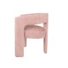 LEITH rózsaszín kárpitozott étkezőszék oldalról