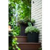 barna kerti virágcserepek BARREL S+M+L barna színben