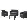 modern rattan készlet ALODIA SET 2 grafit