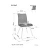 kárpitozott étkezőszék SWING BREGO méretei