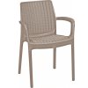 műanyag kerti szék BALLY cappuccino