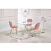 étkezőszék ugo K381 arany lábak rózsaszín léc asztallal