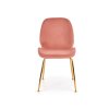 étkezőszék ugo K381, arany lábakkal, elöl rózsaszín lécekkel