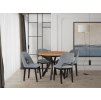 modern MONTI 2 étkezőgarnitúra IKON 7 asztallal az étkezőben