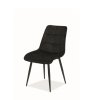 étkezőszék elegáns bársonyfekete