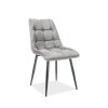 étkezőszék elegáns bársonyszürke
