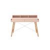 LOTTA íróasztal hosszabbítóval, rózsaszín kivitelben