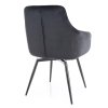 étkezőszék marlo bársony fekete1