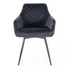 étkezőszék servio bársony fekete2