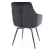 étkezőszék servio bársony fekete1