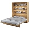 Tölgy kézműves ágy polcokkal BED CONCEPT BC-13 | 180 x 200 cm összecsukva LED világítással