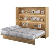 Tölgy kézműves ágy polcokkal BED CONCEPT BC-14 | 160 x 200 cm összecsukva LED világítással