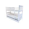 LAXA gyerek emeletes ágy fehér színben, kiváló minőségű