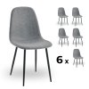 LOVISA étkezőszékek | szürke 6 darab 0