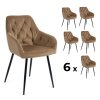 teresa bézs színű dizájner szék 6 db