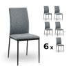 Étkezőszékek TILDA | szürke 6 darab 0