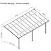 Kerti alumínium pergola BRUCE J polikarbonáttal 618 x 305 cm méretben