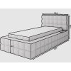 designer kárpitozott ágy Dizzle 90x200 jaffray01 méretek
