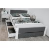 praktikus ágy LEA szürkefehér 80x200 cm rácsos alappal