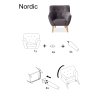 Nordic fotel 1 méretek