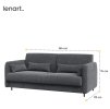 Sötétszürke kanapé Lenart BED CONCEPT BC-18 méretek
