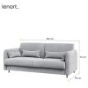 Szürke kanapé Lenart Bed Concept BC-18 méretek