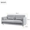 Szürke kanapé Lenart Bed Concept BC-19 méretek