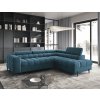 sarokkanapé szett FERUCCE kék jobb oldali