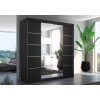 dalmatia200 tolóajtós szekrény fekete