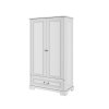 Kétajtós, magas INES szekrény, fehér, fiókkal