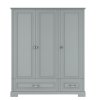 Ines 3 ajtós szekrény, modern szürke dizájnban