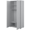 Kétajtós szürke gardróbszekrény Lenart BED CONCEPT BC-20
