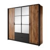 modern szekrény tükrös manito 220 tömör fa