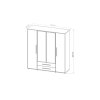 MAXIONE kapitányi szekrény SZ4D2SZ méretű