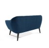 dizájner kanapé inna royal 22 sötétkék színben, fekete lábakkal a hátulján