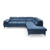 dizájner kanapégarnitúra BELT L kék Vogue 13 jobb oldali állítható fejtámlákkal