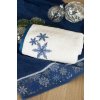Karácsonyi törölköző carol 01 fehér kék