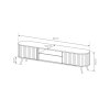 LOVLI TV-állvány 196 cm külső méretek