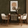 Olivia bézs színű, dizájner étkezőszék az asztalnál