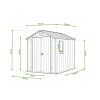 A kerti ház méretei charles 6x8 zöld