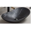 Mosdókagyló fekete matt kivitelben, márvány megjelenéssel
