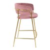 modern bárszék oldalról delta rózsaszín