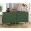 nagyszerű nagy komód dzsungel 03 zöld színben, arany lábakkal