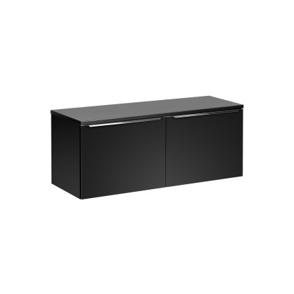 Dulap de baie cu blat d120 1 Santa Fe negru